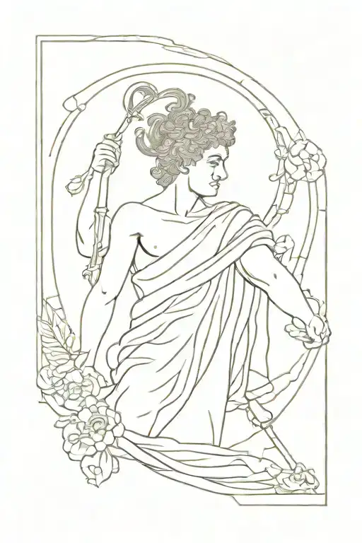 Greek god Apollo tattoo design idea