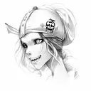 pirate girl  tattoo design idea