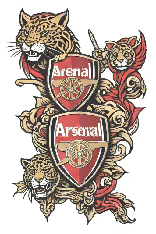 Arsenal football club tattoo design idea