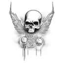 you talk of the pain like it's all alright But I know that you feel like a piece of you's dead inside tattoo design idea