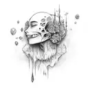 you talk of the pain like it's all alright But I know that you feel like a piece of you's dead inside tattoo design idea