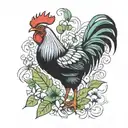 Walloon Rooster with Kiwi Bird tattoo design idea