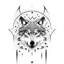 wolf eagle tattoo design idea