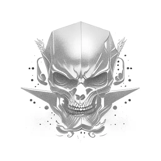 magician - logo style  tattoo design idea