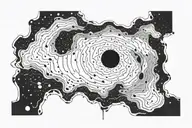 interstellar black hole tattoo design idea