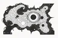 interstellar black hole tattoo design idea