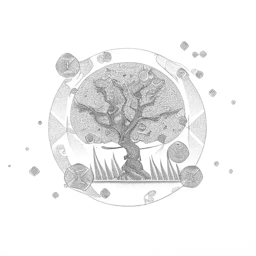 money tree tattoo design idea