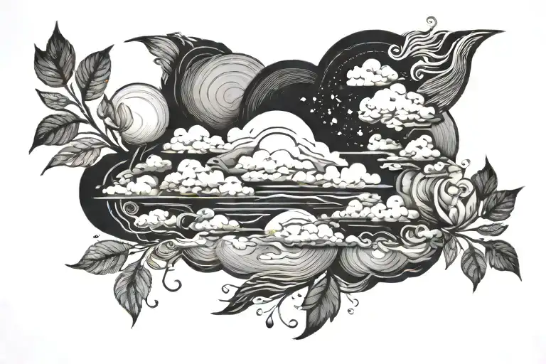 White Clouds Ludovico Einaudi inspired tattoo tattoo design idea