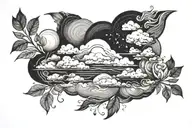 White Clouds Ludovico Einaudi inspired tattoo tattoo design idea