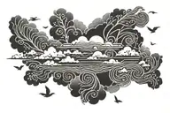 White Clouds Ludovico Einaudi inspired tattoo tattoo design idea