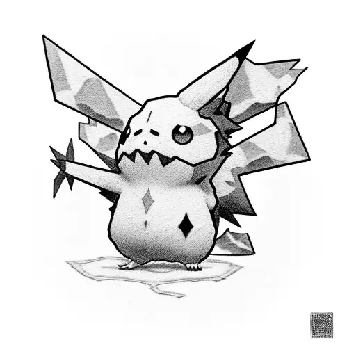 Pokémon mimikyu tattoo design idea