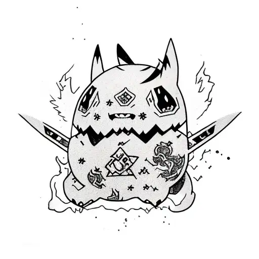 Pokémon mimikyu tattoo design idea