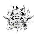 Pokémon mimikyu tattoo design idea