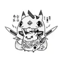 Pokémon mimikyu tattoo design idea