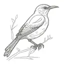 mocking bird sitting tattoo design idea