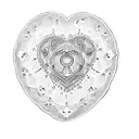 a heart shaped sand dollar tattoo design idea