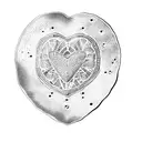 a heart shaped sand dollar tattoo design idea