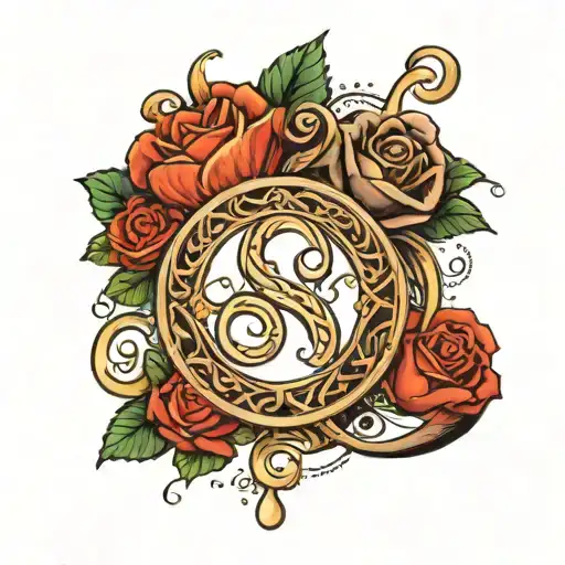 Infinity symbol with one side of infinity should be number 10 and other side mic  tattoo design idea