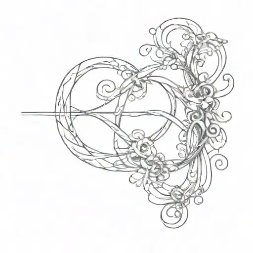 Infinity symbol with one side of infinity should be number 10 and other side mic  tattoo design idea