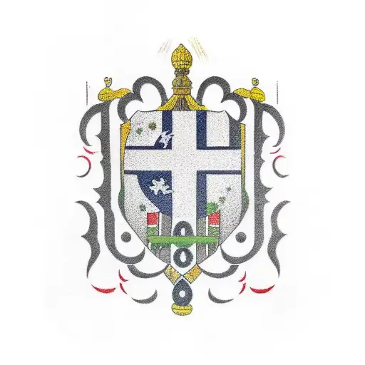 Petti Fine Foods Logo with Italian Flag tattoo design idea