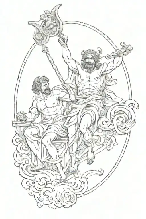 Greek gods Olympus tattoo design idea