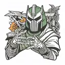 MF DOOM tattoo design idea