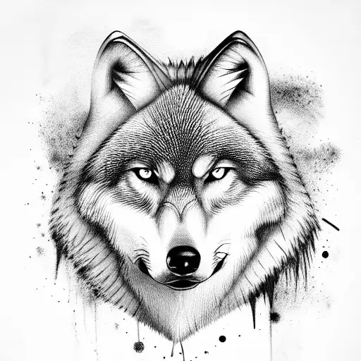 Wolf tattoo design idea