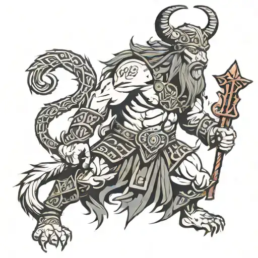 Norse god tyr Norse god tattoo design idea