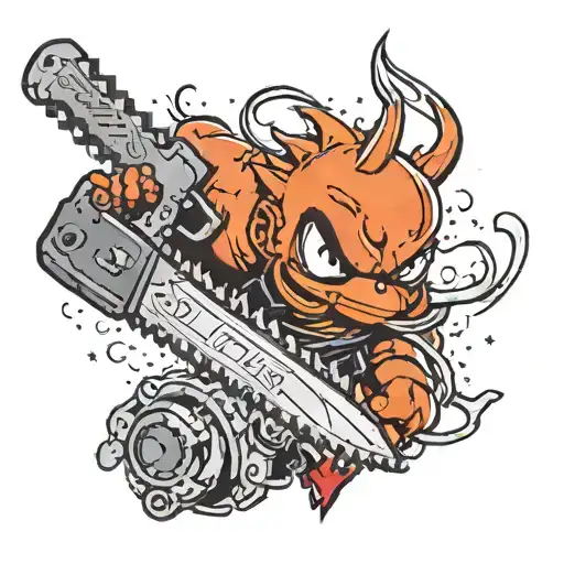 kon chainsaw man tattoo design idea