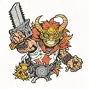 kon chainsaw man tattoo design idea