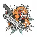 kon chainsaw man tattoo design idea