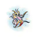 flamboyant cuttlefish tattoo design idea