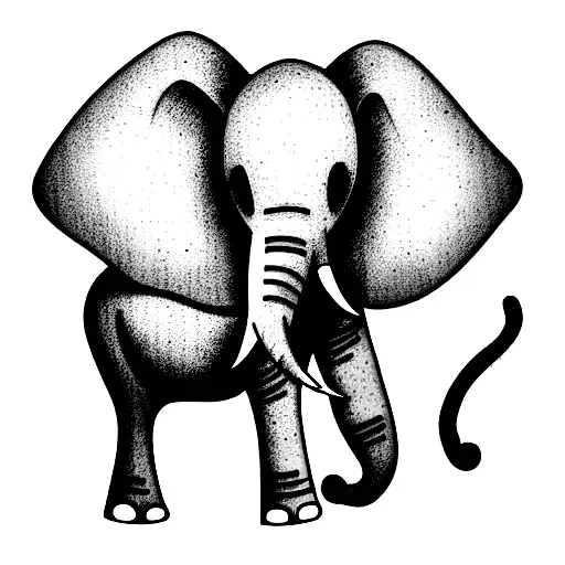 Elephant tattoo design idea