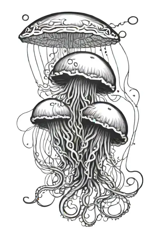 jelly fish tattoo design idea