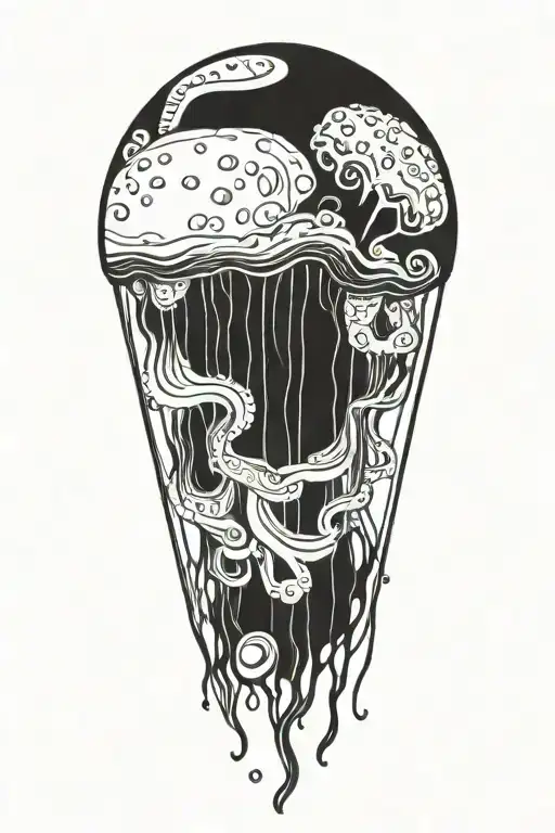 jelly fish tattoo design idea