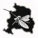 dragonfly flying tattoo design idea