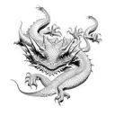 three small Dragons tattoo design idea