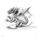 three small Dragons tattoo design idea