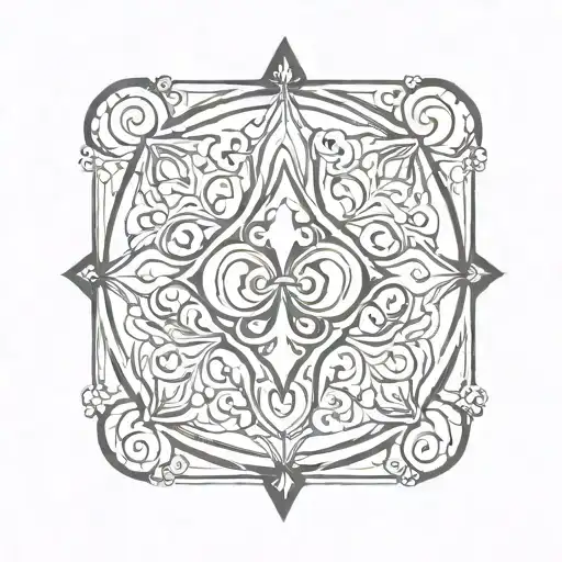 spade symbol vapor trail tattoo design idea
