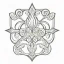spade symbol vapor trail tattoo design idea