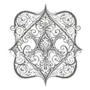 spade symbol vapor trail tattoo design idea