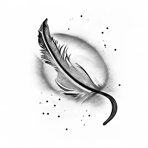 Feather opal aquamarine alexandrite jonquil honeysuckle cosmos  tattoo design idea