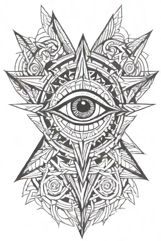 Lucifer eye tattoo design idea