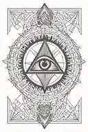 lucifer eye tattoo design idea