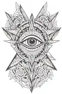 Lucifer eye tattoo design idea