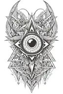 Lucifer eye tattoo design idea