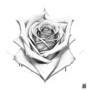 rose mom rip tattoo design idea