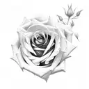 rose mom rip tattoo design idea