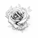 rose mom rip tattoo design idea