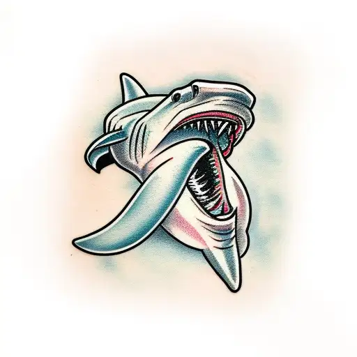 hammerhead shark tattoo design idea